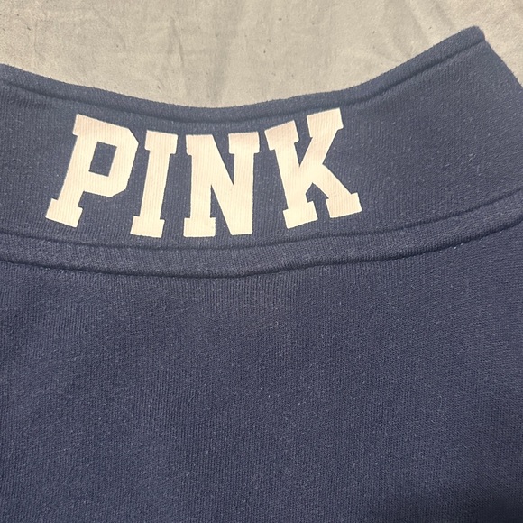 PINK Blue and Black Quarter Zip with White Accents - Picture 3 of 4